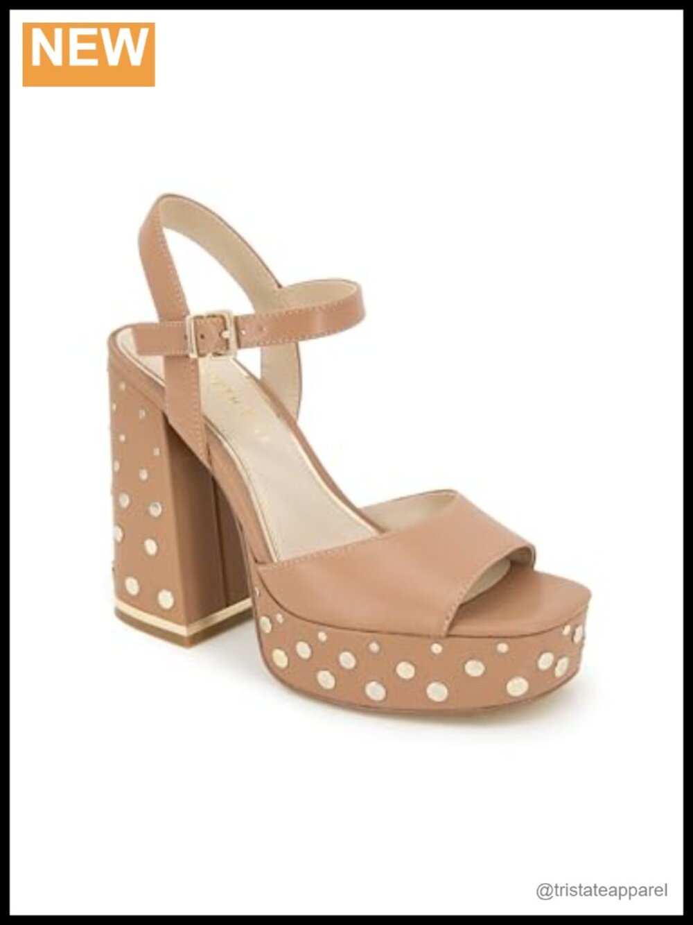 Kenneth Cole New York Dolly Studs Leather Platform Sandals